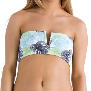 Nirvanic Swim Bikini Zara Top in Monstera Tropic (L)